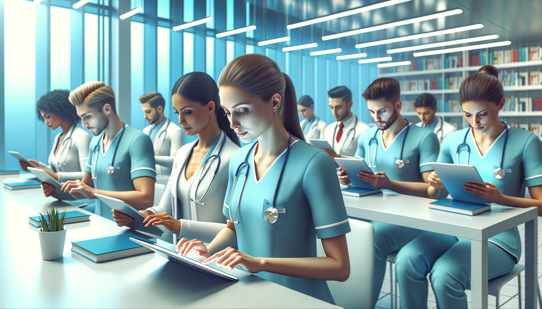 Nursing student practicing NCLEX questions on iPhone